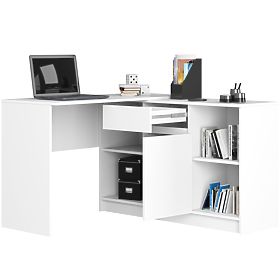 BUREAU D'ANGLE - ENSEMBLE B-17 COMMODE ET BUREAU PK BLANC