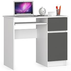 BUREAU D'ORDINATEUR PIKSEL PK BLANC / GRIS - DROIT