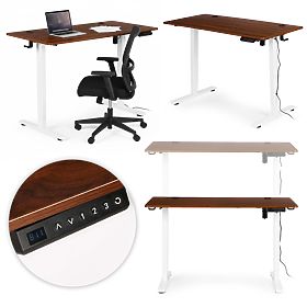 Bureau électrique réglable 120x60 cm, hauteur réglable 72-117 cm ModernHome, MODERNHOME