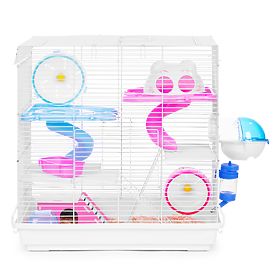 Cage pour hamsters, cochons d'Inde et rongeurs avec équipement complet, PETSI