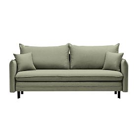 Canapé avec fonction couchage et espace de rangement Notti, vert