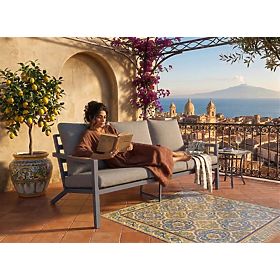 Canapé de jardin 3 places MISTERIOSO canapé confortable pour balcon 190cm