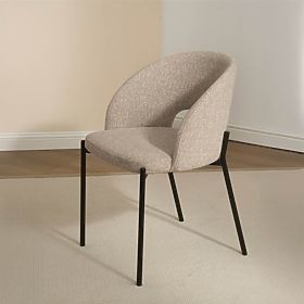 Chaise avec ouverture dans le dossier Jazz, mélange beige/pieds noirs
