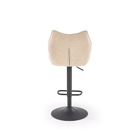 Chaise de bar H122 pieds - noir, siège - beige (1p=2pcs)