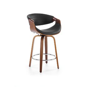 Chaise de bar H123 noire / noyer (1p=1pc)
