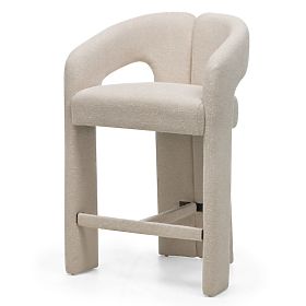 Chaise de bar rembourrée Castelo beige