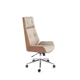 Chaise de bureau WEBSTER noyer/beige
