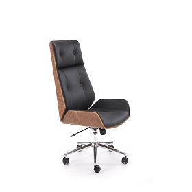 Chaise de bureau WEBSTER noyer/noir