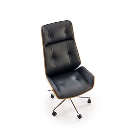 Chaise de bureau WEBSTER noyer/noir