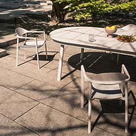 Chaise de jardin Marinelli, aluminium, beige clair, lectus