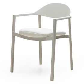 Chaise de jardin Marinelli, aluminium, beige clair, lectus