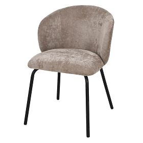 Chaise de salle à manger Larisa, marron/pieds noirs