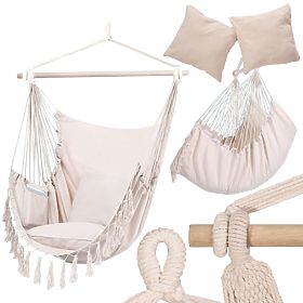 Chaise hamac brésilienne BAHIO beige