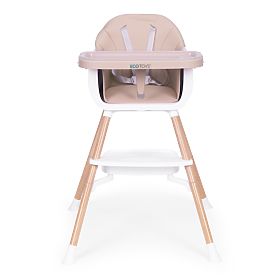 Chaise haute pour enfants 2 en 1 beige ECOTOYS