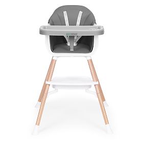 Chaise haute pour enfants 2 en 1 grise ECOTOYS