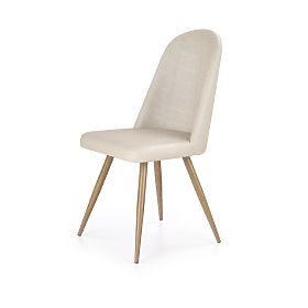 Chaise K214 crème foncé / chêne miel (2p=4pcs)