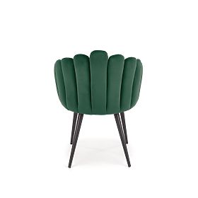 Chaise K410 en velours vert foncé (1p=1 pièce)