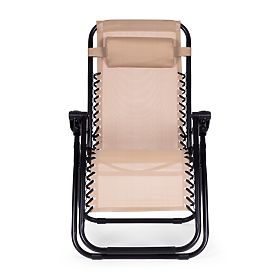 Chaise longue de jardin avec dossier réglable ZERO GRAVITY ModernHome - beige, MultiGarden