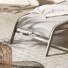 Chaise longue de jardin Sandy réglable, gris clair/beige