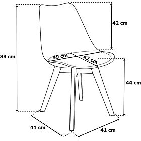 Chaise moderne Nantes DSW noire