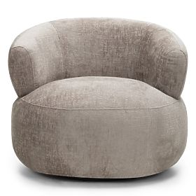 Chaise pivotante Ambi beige, formes arrondies