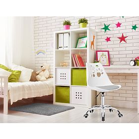 Chaise pivotante Grover blanc-gris