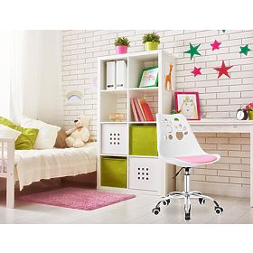 Chaise pivotante Grover blanc-rose