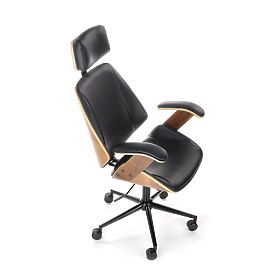 Chaise pivotante IGNAZIO, noyer-noir (1p=1pc)