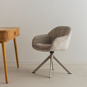 Chaise pivotante Kairo, beige, lectus