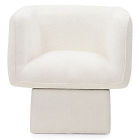 Chaise pivotante One blanche, boucle