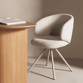 Chaise pivotante Pearl beige, lectus