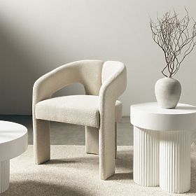 Chaise rembourrée Castelo beige