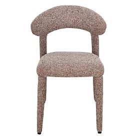 Chaise rembourrée Hiroki, beige-bordeaux chiné