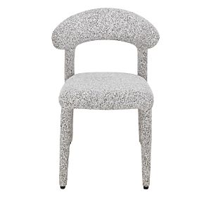 Chaise rembourrée Hiroki, mélange beige-gris