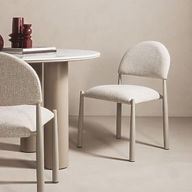 Chaise rembourrée Maze beige-gris