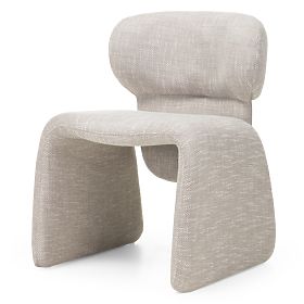 Chaise rembourrée Nabila, beige-gris, lectus