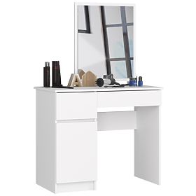 Coiffeuse avec miroir CLP P-2/SL GAUCHE PK BLANC