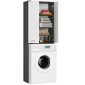 COLONNE DE SALLE DE BAIN FIN 180 POUR MACHINE À LAVER PLEINE 2D - GRIS / BLANC