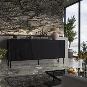 Commode ABI noir mat / noir mat, Halmar