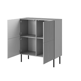 Commode ASENSIO KM-2 gris clair, pieds : noir (2p=1ks)