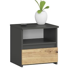 COMMODE CL1 PK GRIS GRAPHITE / CHÊNE ARTISAN