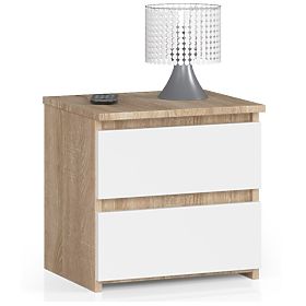COMMODE CL2 2SZ CLP PK CHÊNE SONOMA / BLANC