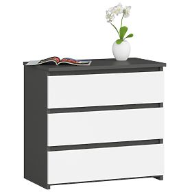 COMMODE CL3 3SZ CLP PK GRIS GRAPHITE / BLANC