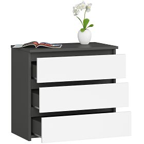 COMMODE CL3 3SZ CLP PK GRIS GRAPHITE / BLANC