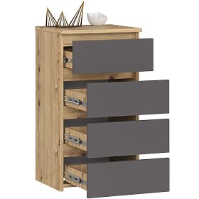 COMMODE CL4 PK CHÊNE ARTISAN / GRIS