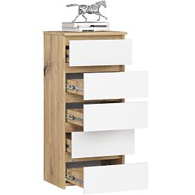 COMMODE CL5 PK CHÊNE ARTISAN / BLANC