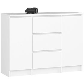 COMMODE K100 2D 3T PK BLANCHE