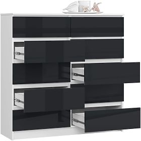 COMMODE K120 10TIROIRS CLP PK GRAPHITE BRILLANT