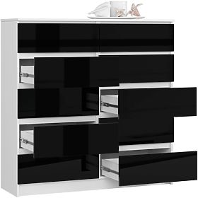 COMMODE K120 10TIROIRS CLP PK NOIR BRILLANT