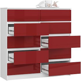 COMMODE K120 10TIROIRS CLP PK ROUGE BRILLANT